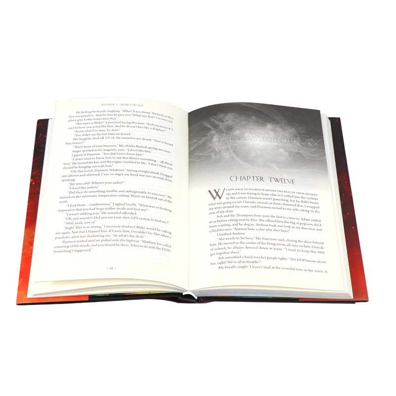 Publishing Hardback Book Printing Holographic Foil Sprayed Edges