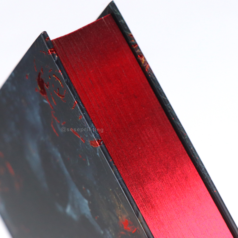 Embossed+Foiled Hardcover Novel Book Printing with Sprayed Edges
