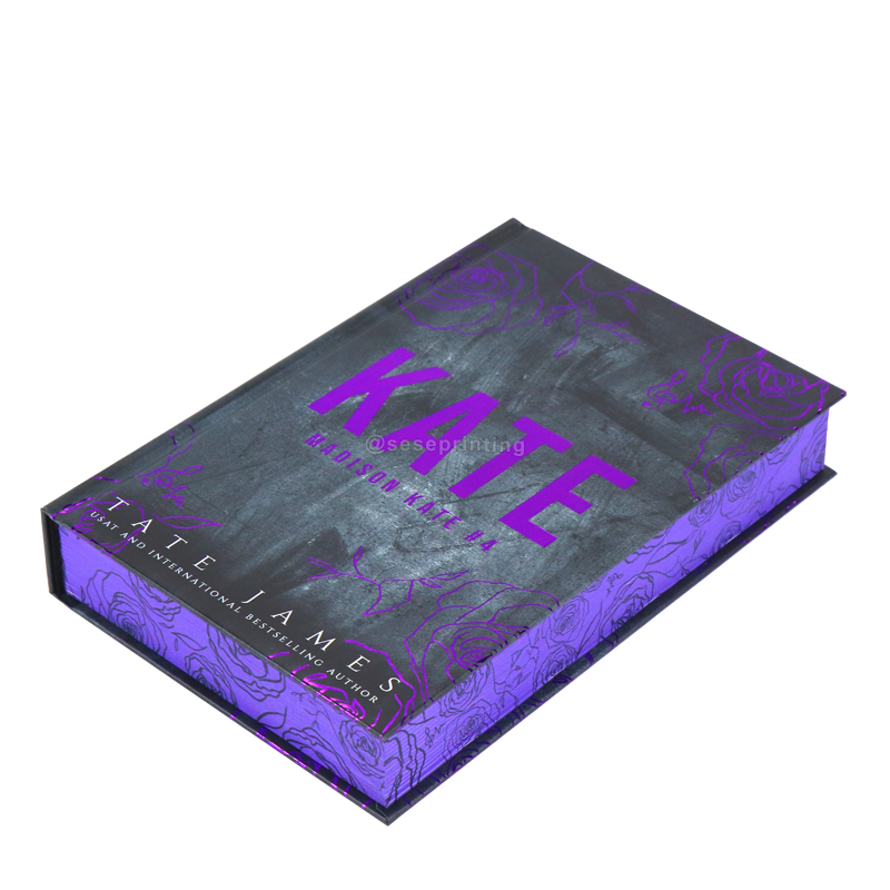 Purple Foil Cover Hardcover Book Printing with Sprayed Edges