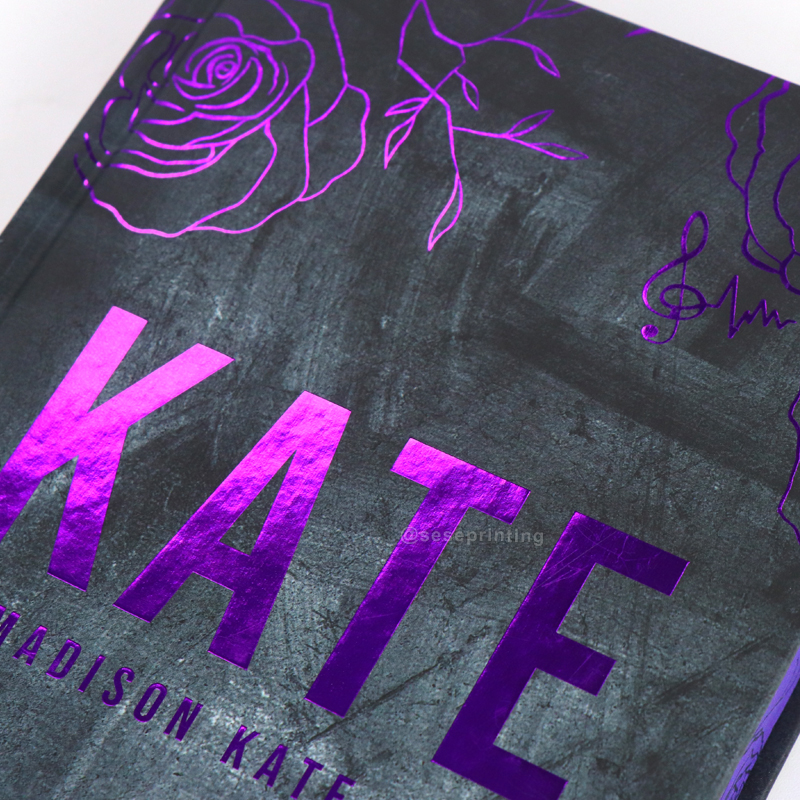 Purple Foil Cover Hardcover Book Printing with Sprayed Edges