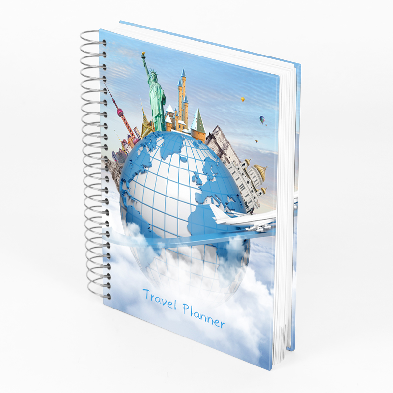 Custom Design Travel Planner Printing Hardcover Daily Journal