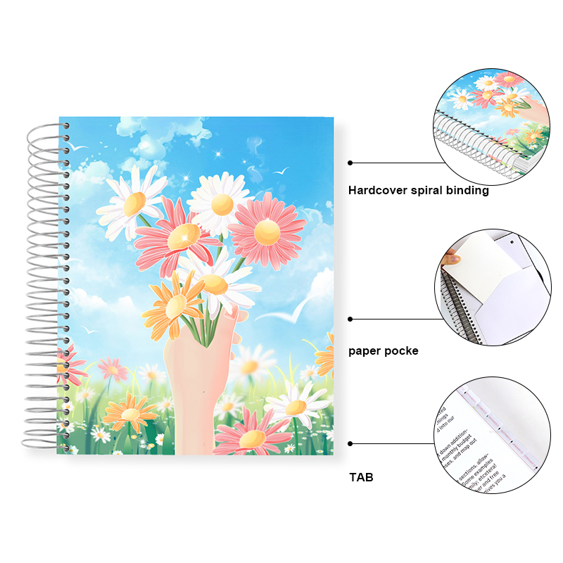 Custom Cover Journal Printing Daily Spiral Planner Organizer