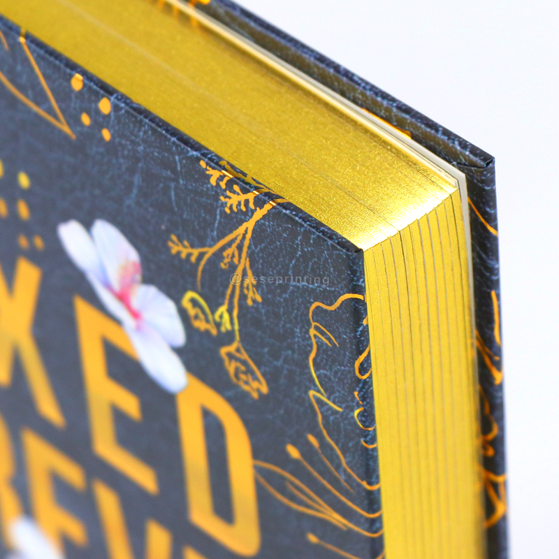 Hardcover Books Print Holographic Foil Title and Gold Foiled Edges