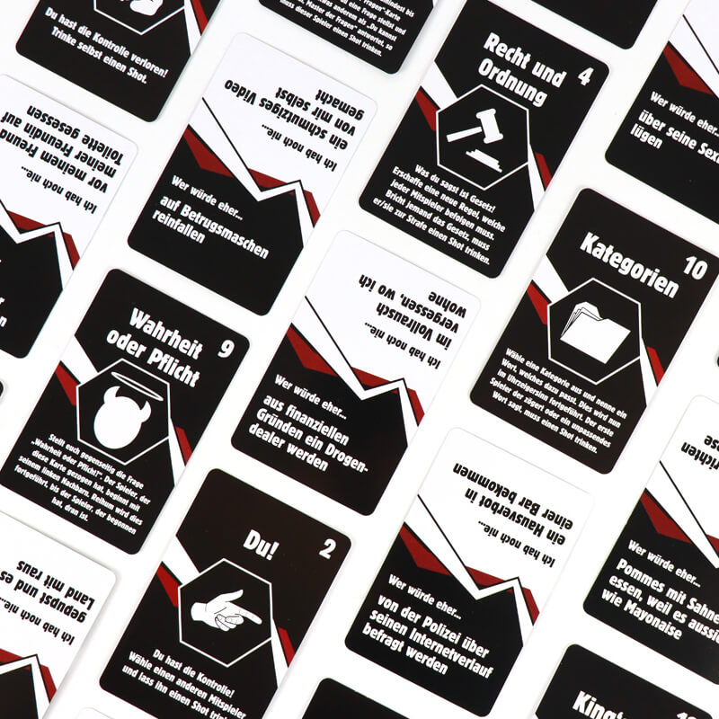 Personalized Adult Drinking Game Card Deck Printing