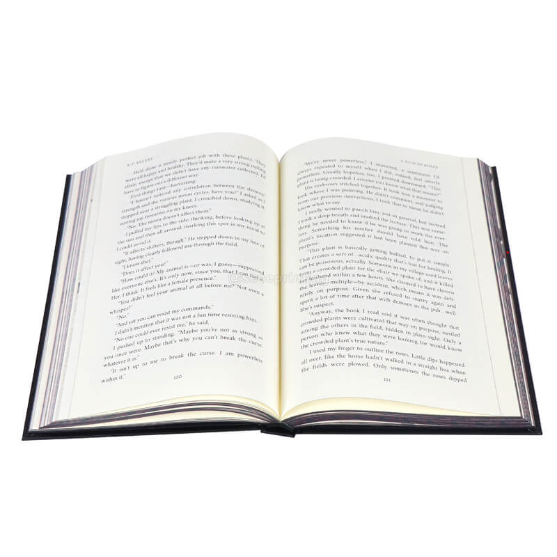 Custom Hardback Romantic Novel Books Printing with Sprayed Edges