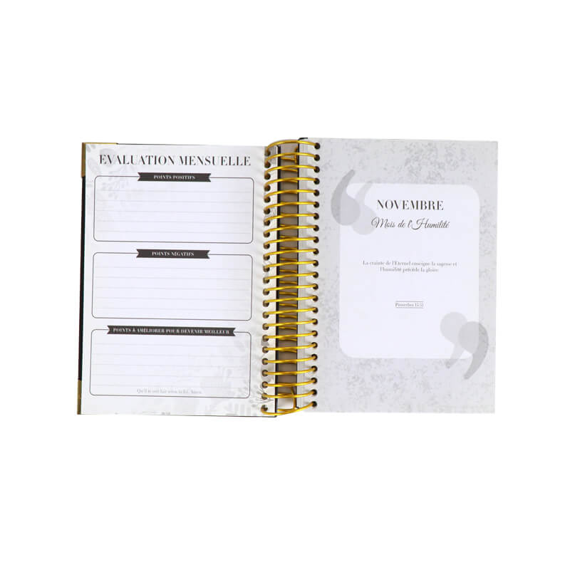 Personalized Agendas Spiral Monthly Journal Planner Printing