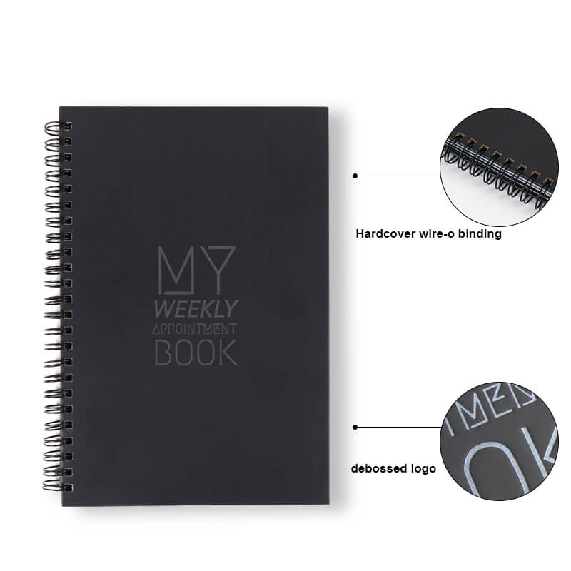 Hardcover Spiral Notebook Planner Weekly Journal Appointment Book