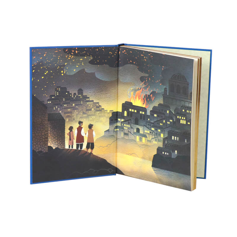 Hardcover Book Printing with Sprayed Edges/Full Color Endpaper