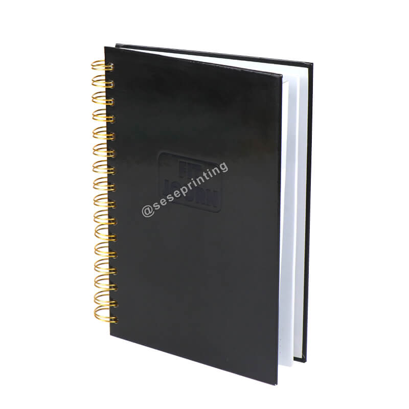 Custom Printing Spiral Hardcover Daily Fitness Log Journal