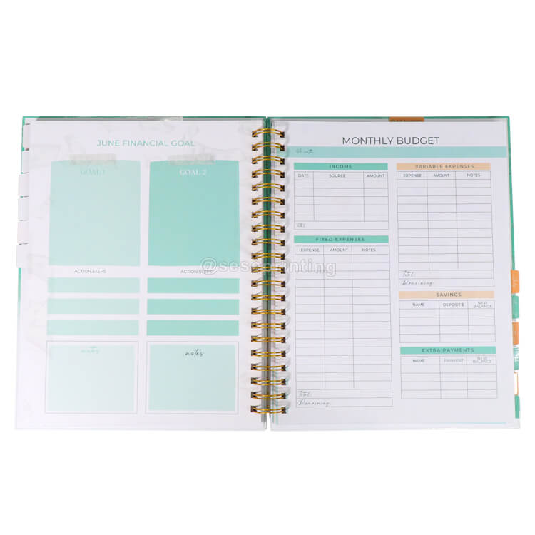 Custom Budget Planner Set Printing with Stickers and Envelopes