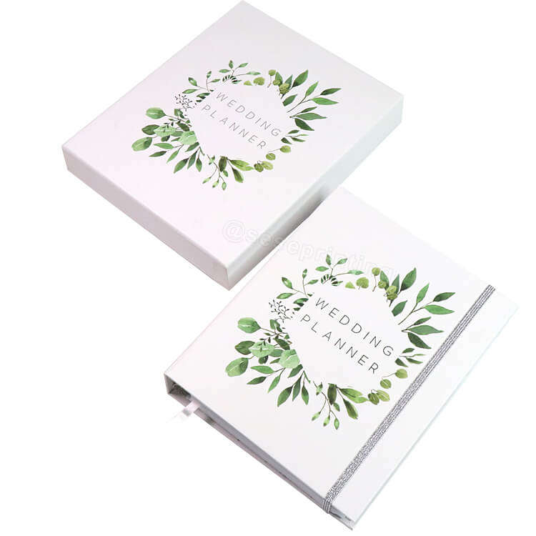 Custom Printing Hardcover Spiral Wedding Planner Set with Box