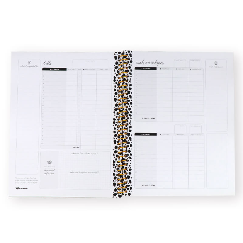 Personalized Softcover Spiral Budget Planner Organizer Printing