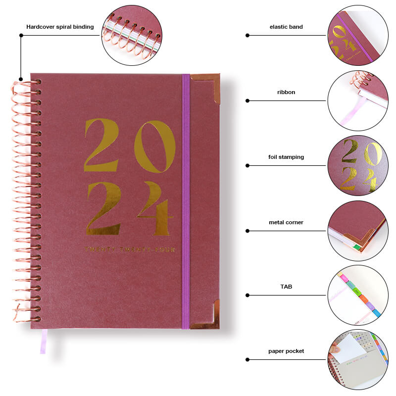 Personalized Journal Printing Hardcover Spiral Notebook Planner