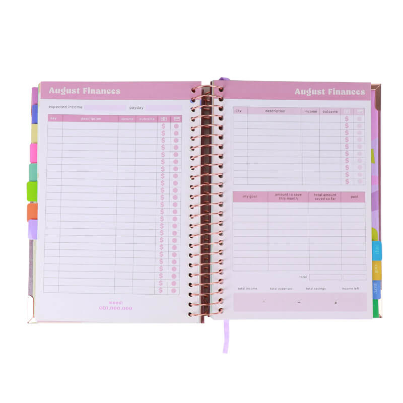 Personalized Journal Printing Hardcover Spiral Notebook Planner