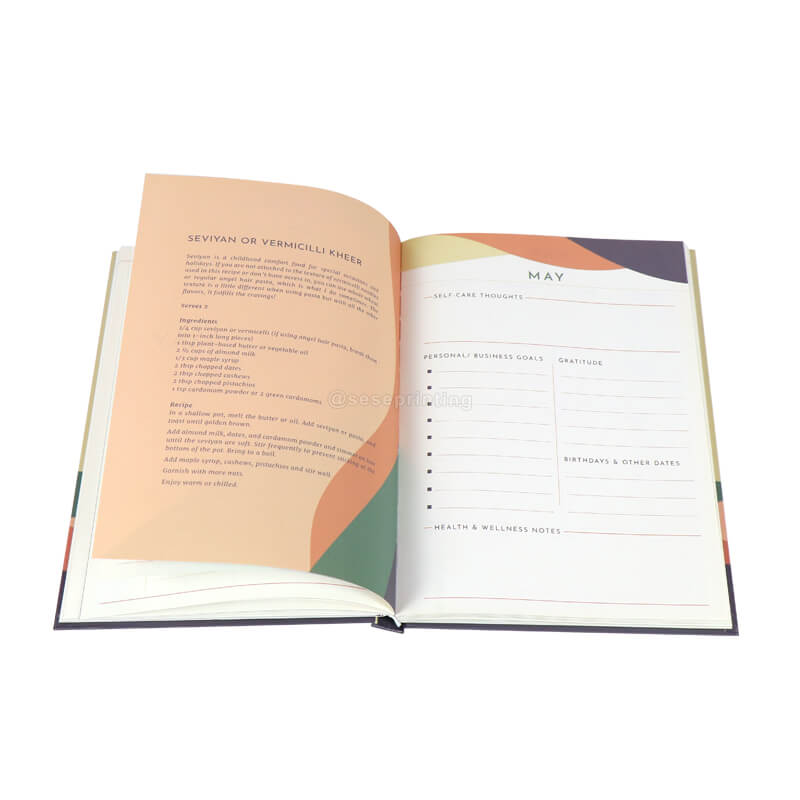 Hardcover Business Planner Custom Self Care Journal Printing