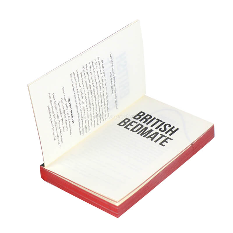 Fiction Book Printing Paperback Novels with Red Foiled Edges