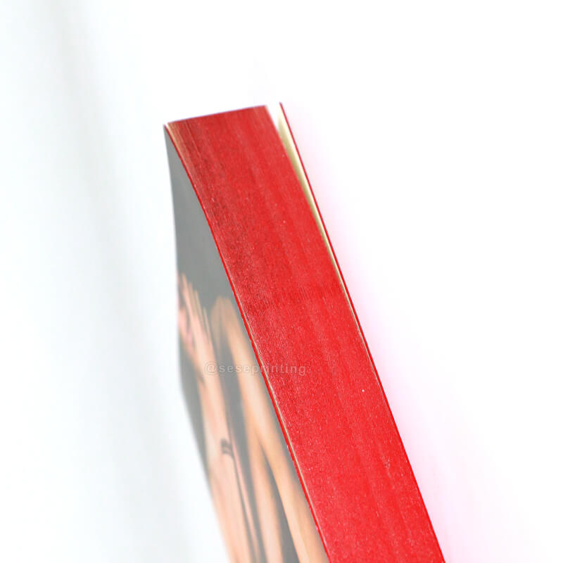 Fiction Book Printing Paperback Novels with Red Foiled Edges