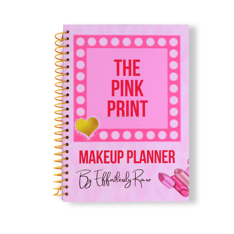 Hardcover Spiral Pink Journal Notebook Custom Planner Manufacturer