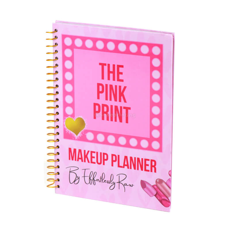 Hardcover Spiral Pink Journal Notebook Custom Planner Manufacturer