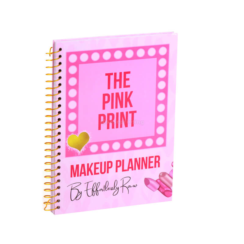 Hardcover Spiral Pink Journal Notebook Custom Planner Manufacturer