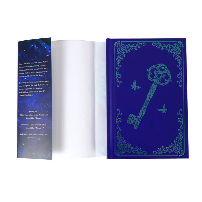 Foil Hardcover Novel Book Printing Sprayed Edges and Dust Jackets