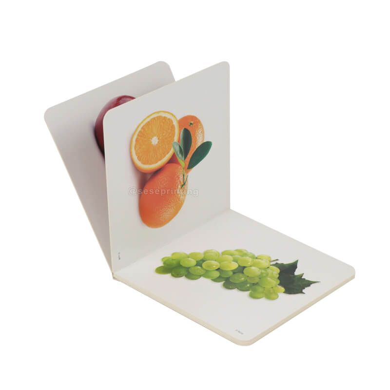 Custom Baby Board Book Printing Fruit Educational Cardboard Book