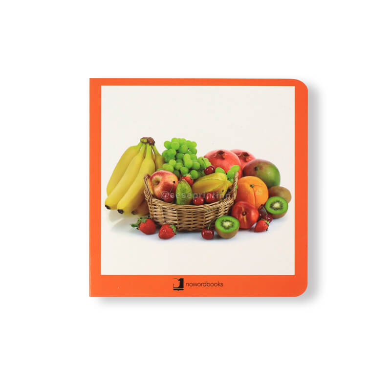 Custom Baby Board Book Printing Fruit Educational Cardboard Book