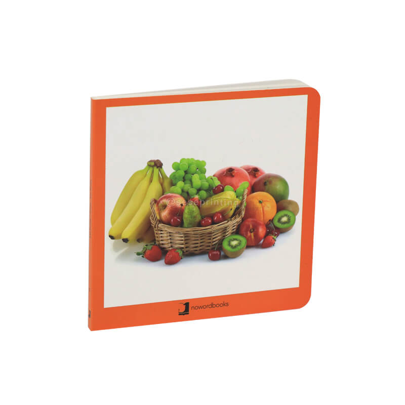 Custom Baby Board Book Printing Fruit Educational Cardboard Book