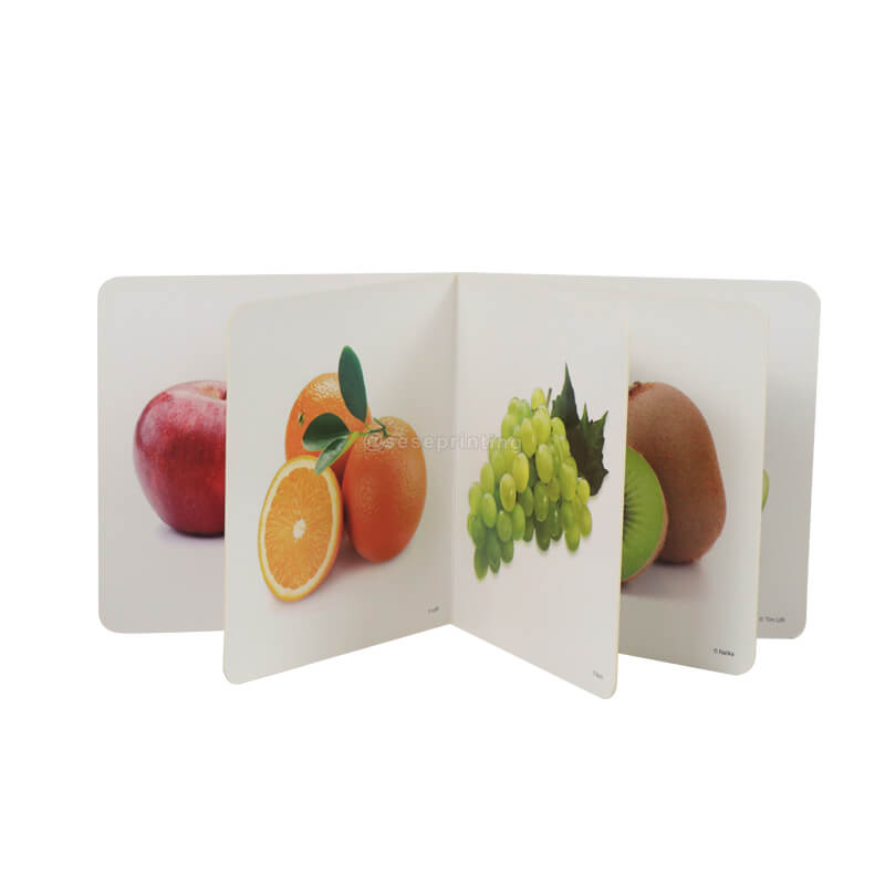 Custom Baby Board Book Printing Fruit Educational Cardboard Book