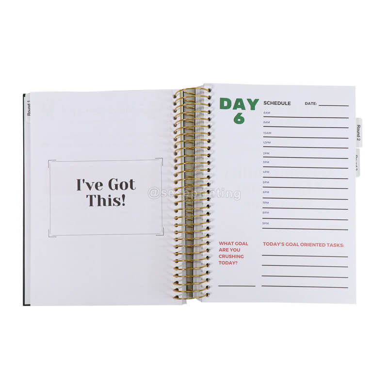 Personalized Agendas Spiral Daily Planner Action Journal Printing