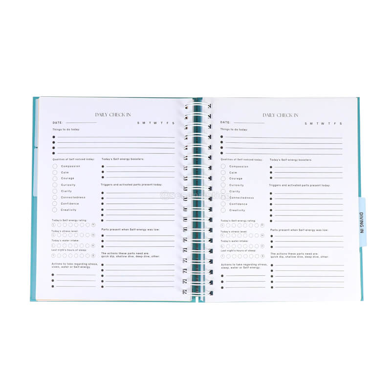 Custom Journal Notebook Hardcover Spiral Daily Planner Printing