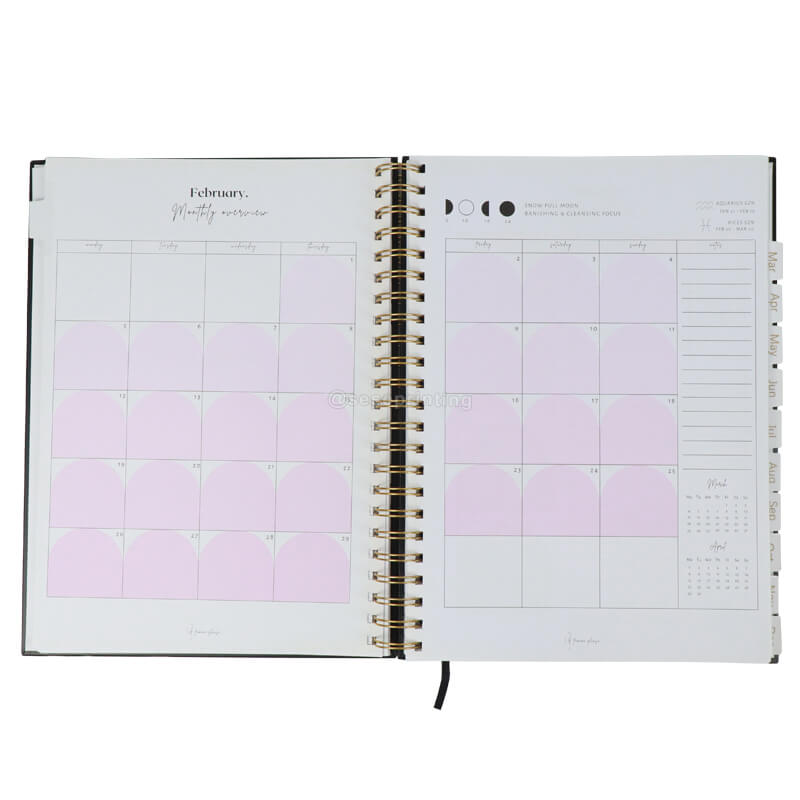 Custom Planner Printing Spiral Hardcover Manifestation Journal