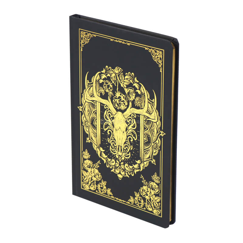 Luxury Black Pages Hardcover Notebook Printing Gold Foiled Edges