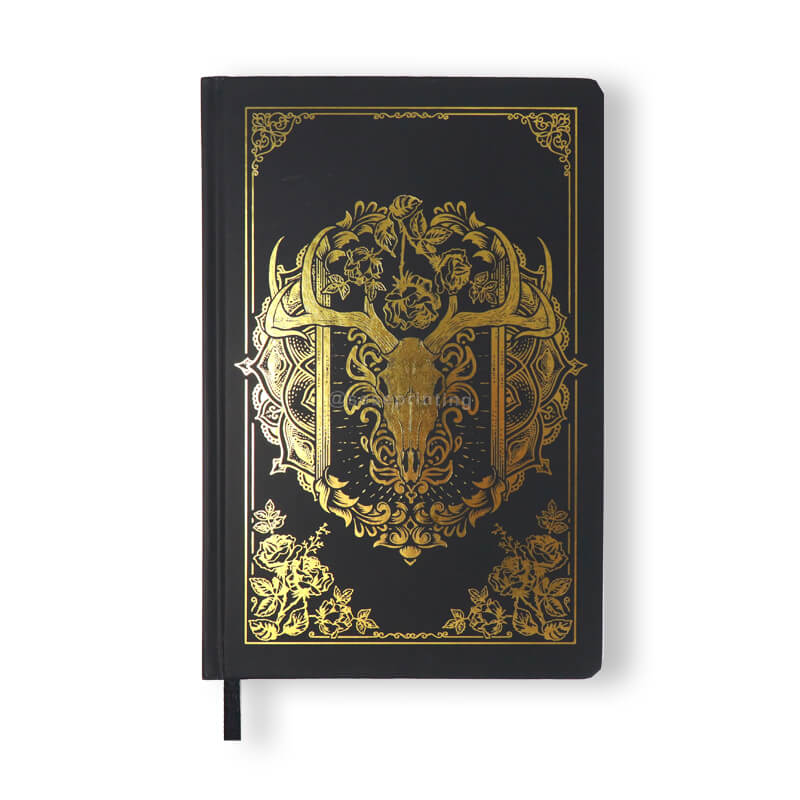 Luxury Black Pages Hardcover Notebook Printing Gold Foiled Edges