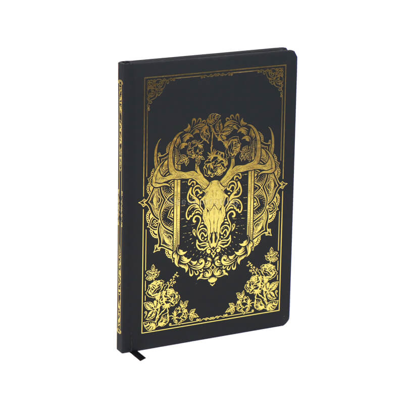 Luxury Black Pages Hardcover Notebook Printing Gold Foiled Edges