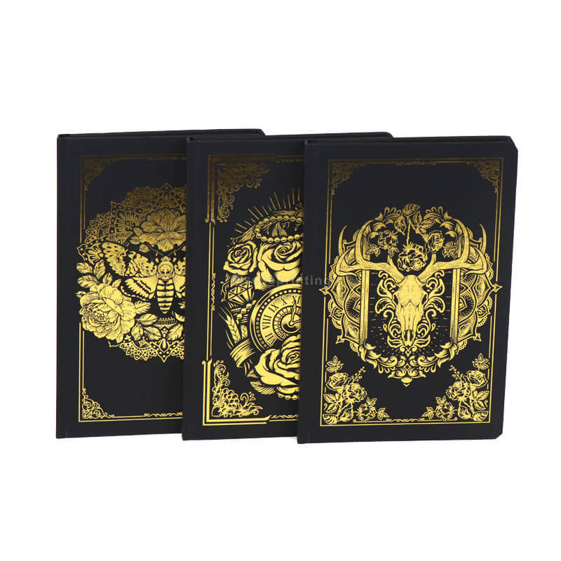 Luxury Foil Stamping Hardcover Journal Printed Gold Edges Notebook