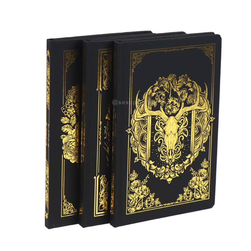 Luxury Foil Stamping Hardcover Journal Printed Gold Edges Notebook