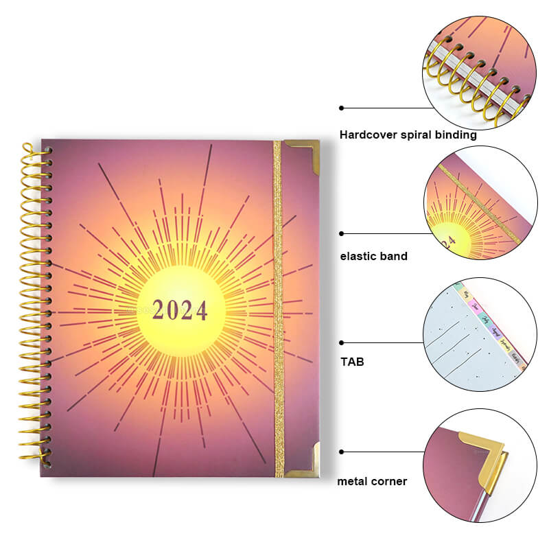 Personalized Journal Custom Spiral Daily Planner Agenda Printing