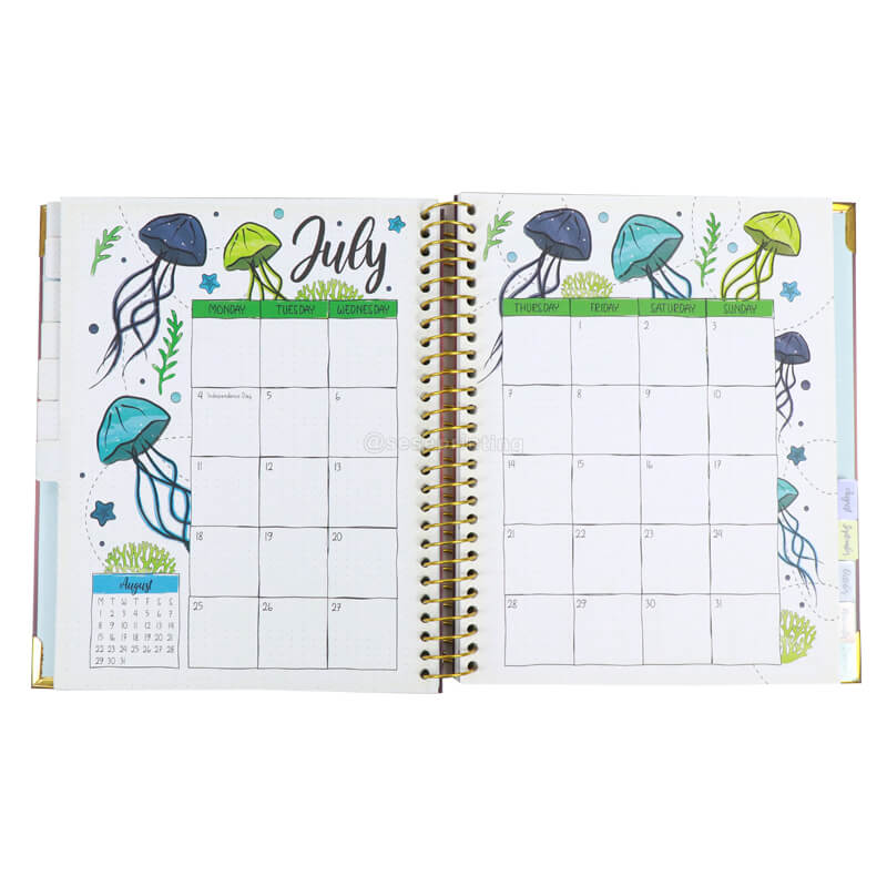 Personalized Journal Custom Spiral Daily Planner Agenda Printing