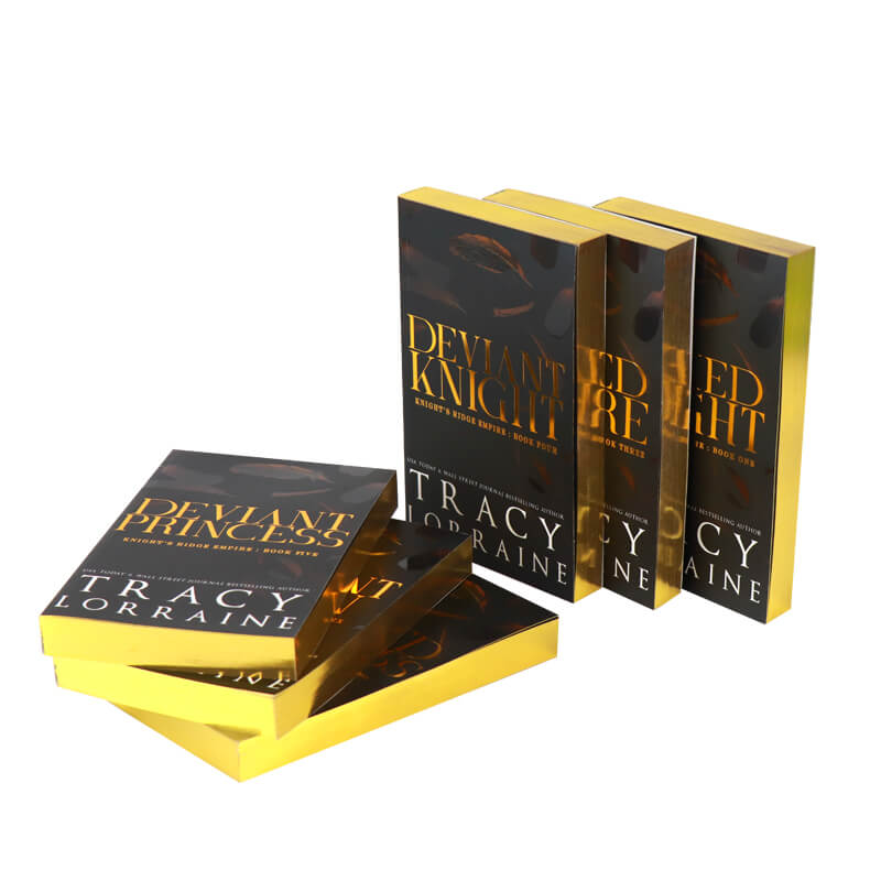 Spot UV Cover Paperback Novel Printing with Gold Sprayed Edges