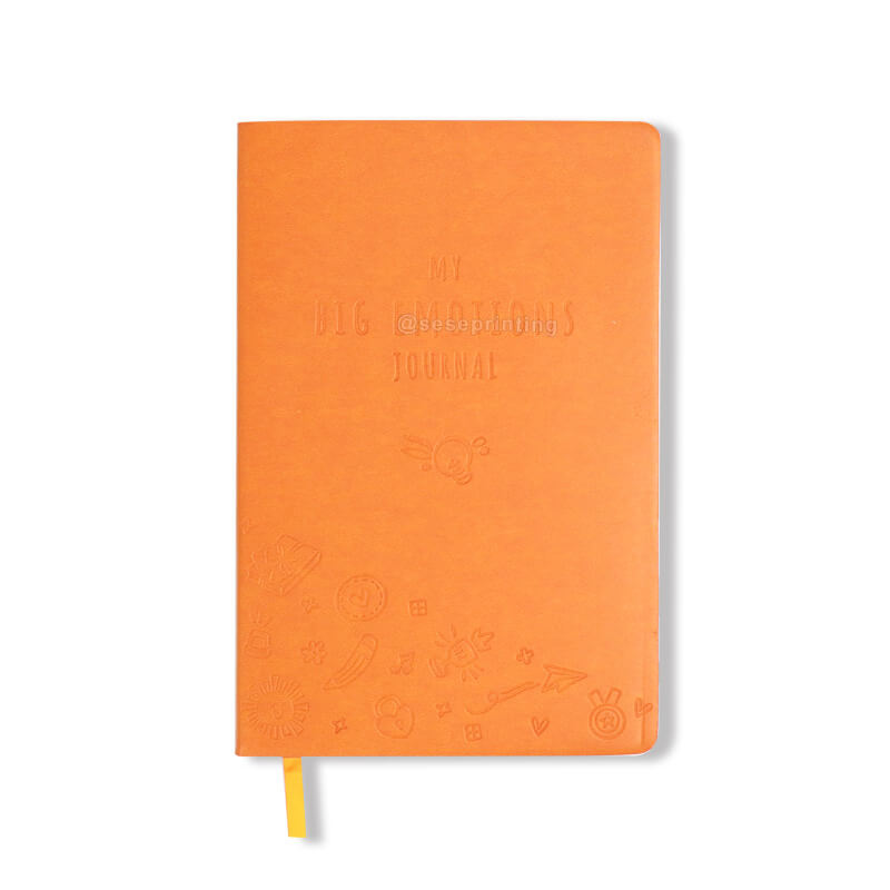 Custom Leather Debossed Cover Self Care Planner Notebook Printing