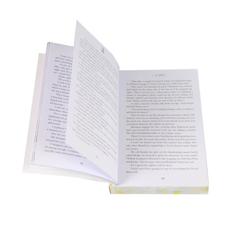 Self Publishing Paperback Novels Printing with Sprayed Edges