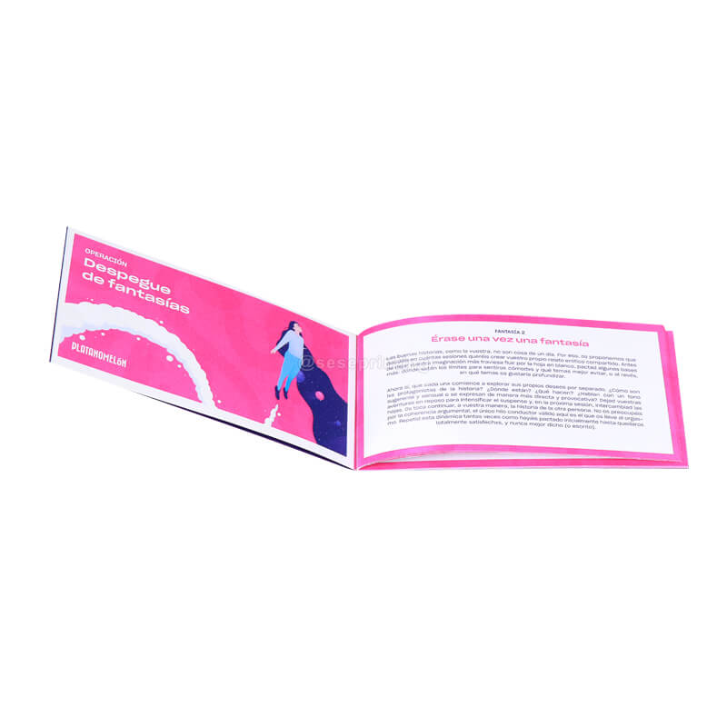 Brochure Printing Customized Saddle Stitched Paperback Booklet