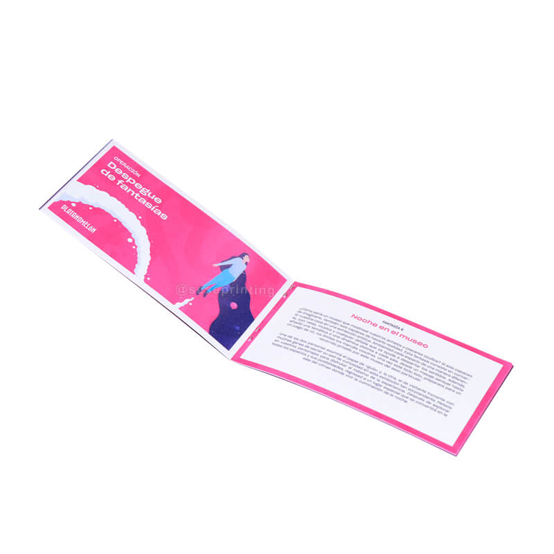 Brochure Printing Customized Saddle Stitched Paperback Booklet