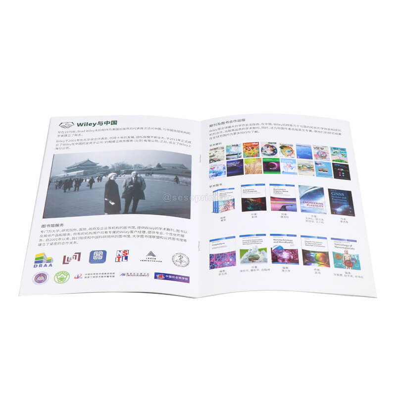 Custom Catalogue Booklet Printing Saddle Stitching Brochure