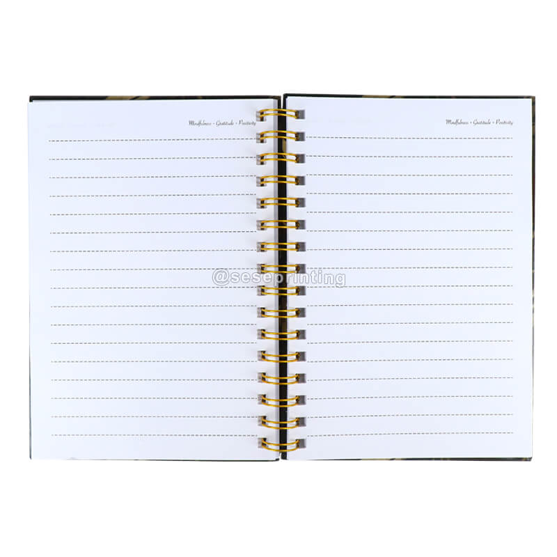 Hardcover Wire Bound Journal Personalized Spiral Notebook Printing