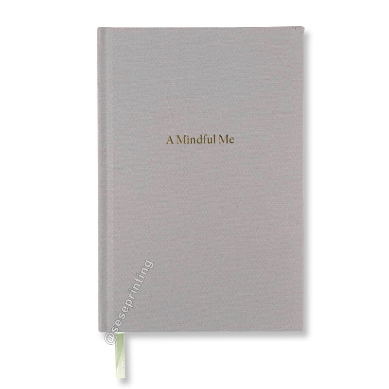 Custom Hardcover Bound Fabric Cover Mindfulness Journal Printing