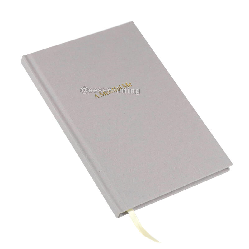 Custom Hardcover Bound Fabric Cover Mindfulness Journal Printing