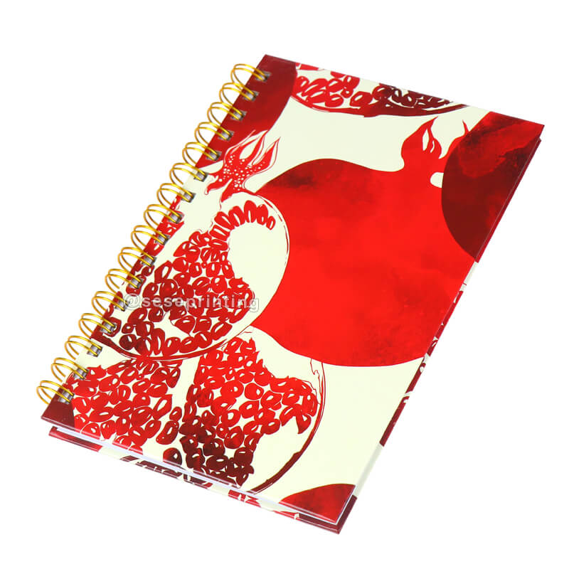 Hardcover Wire Bound Journal Custom Spiral Notebooks Printing