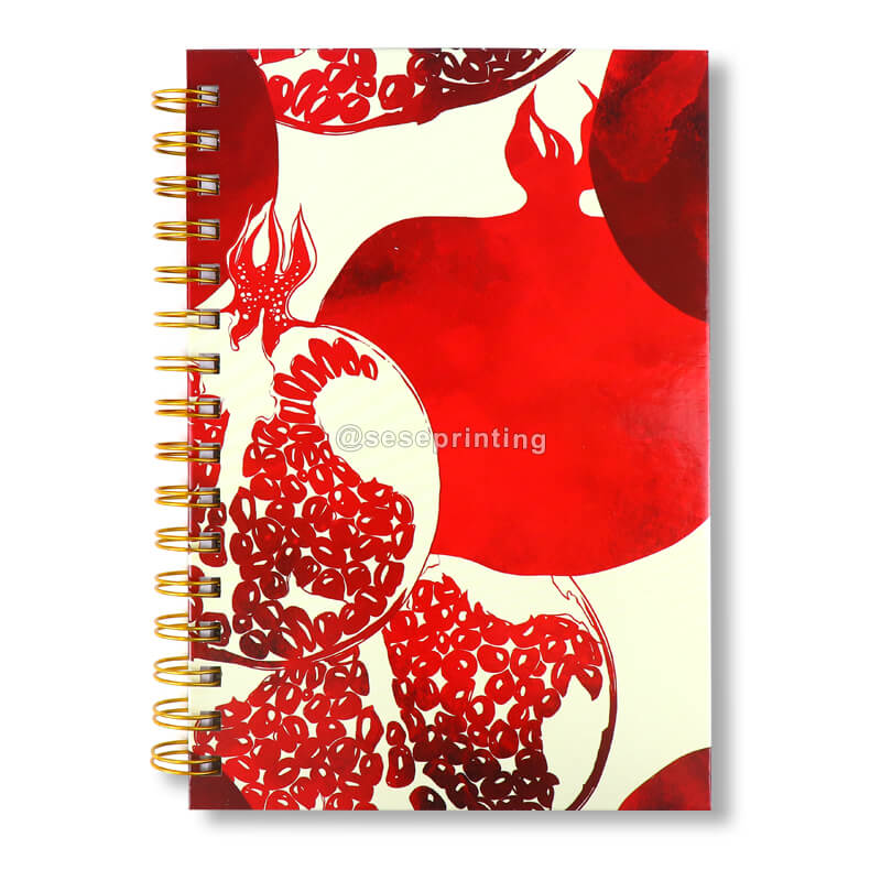 Hardcover Wire Bound Journal Custom Spiral Notebooks Printing